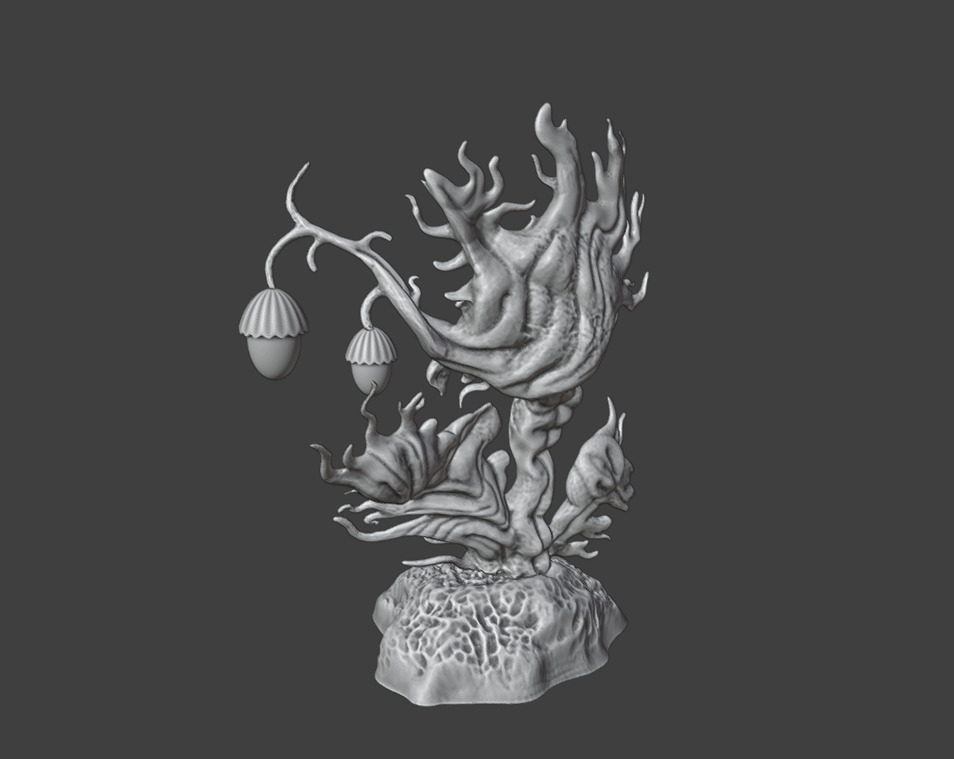3 Alien plants - set 3 3D print model_12