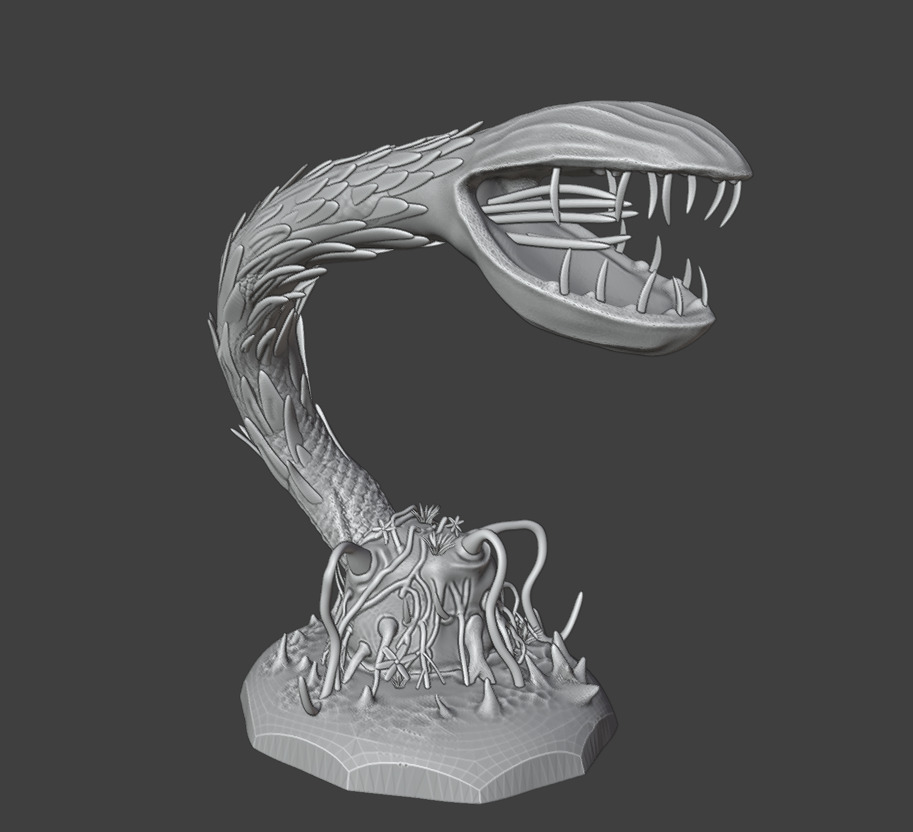 3 Alien plants - set 3 3D print model_4