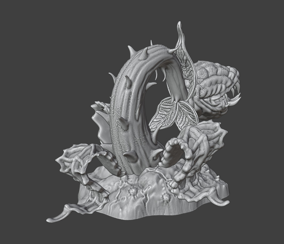 3 Alien plants - set 3 3D print model_16