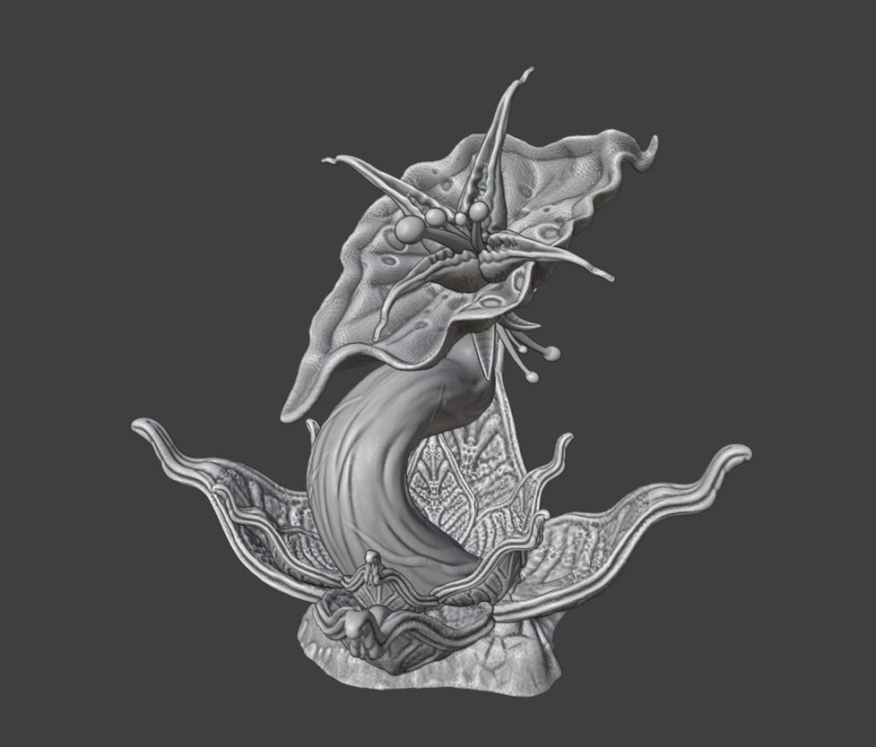 3 Alien plants - set 3 3D print model_14