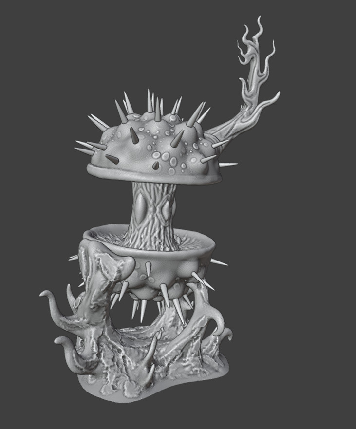 3 Alien plants - set 3 3D print model_6