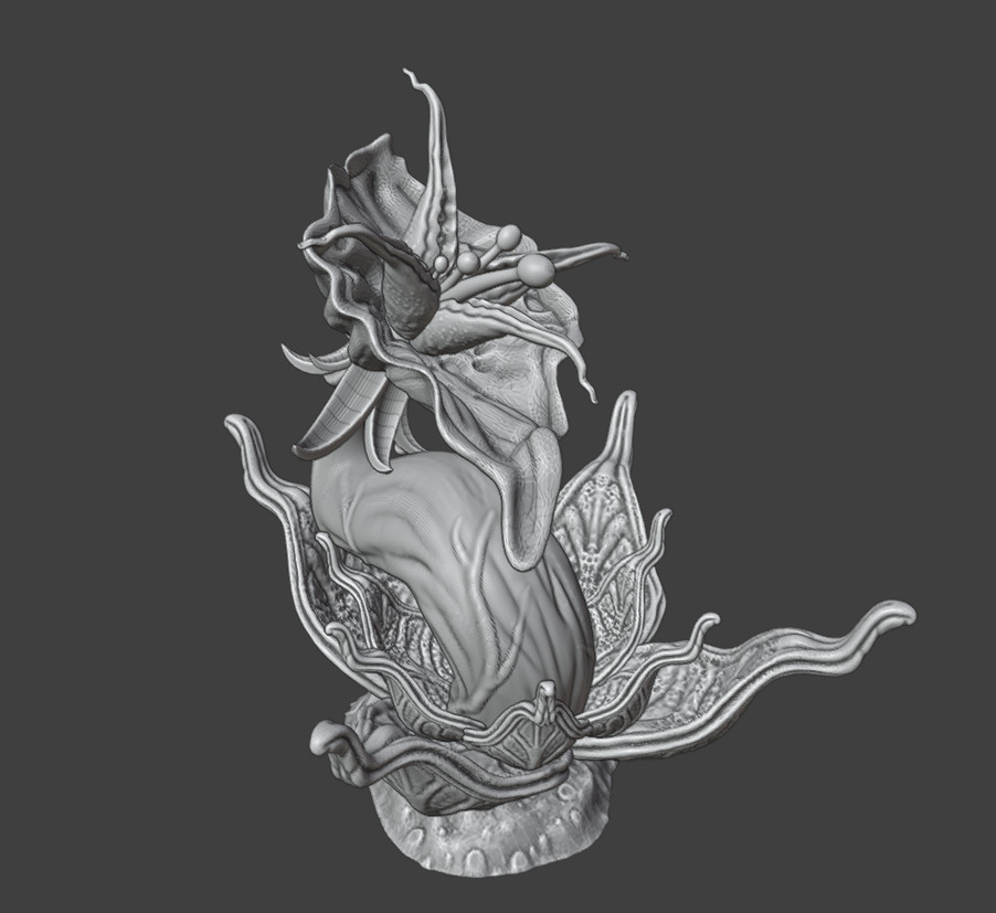 3 Alien plants - set 3 3D print model_11
