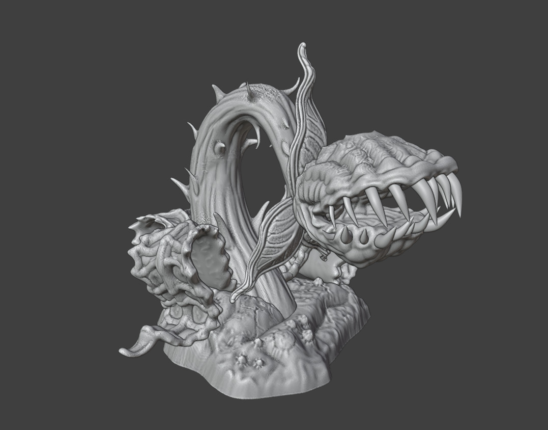 3 Alien plants - set 3 3D print model_8