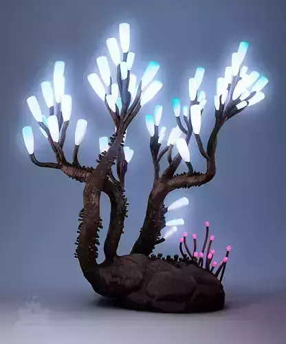 Glowing plant 3D print model