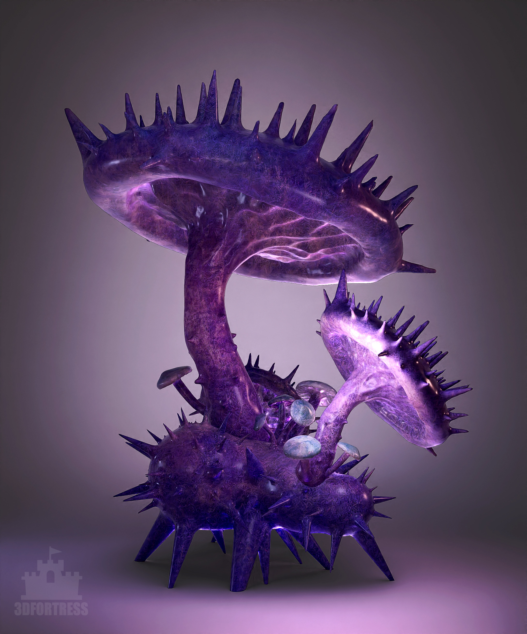 The spiny mushroom 3D print model_1