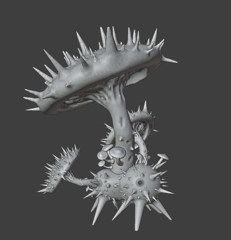 The spiny mushroom 3D print model_14