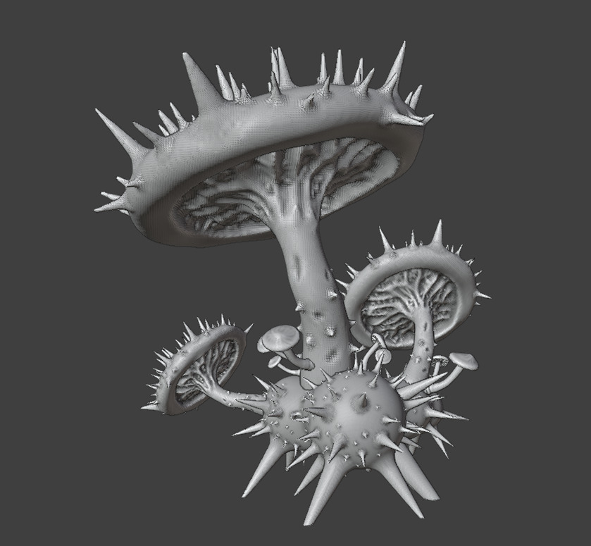 The spiny mushroom 3D print model_13