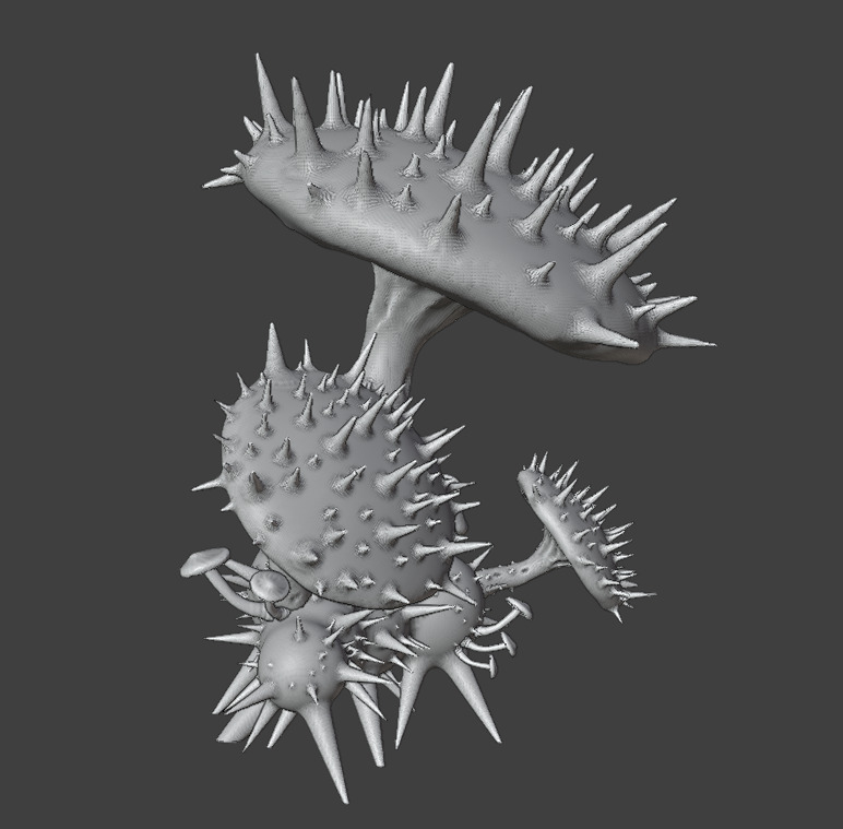 The spiny mushroom 3D print model_8