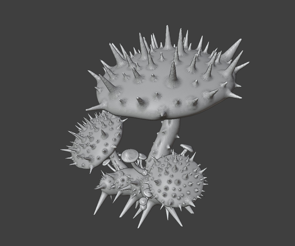 The spiny mushroom 3D print model_6