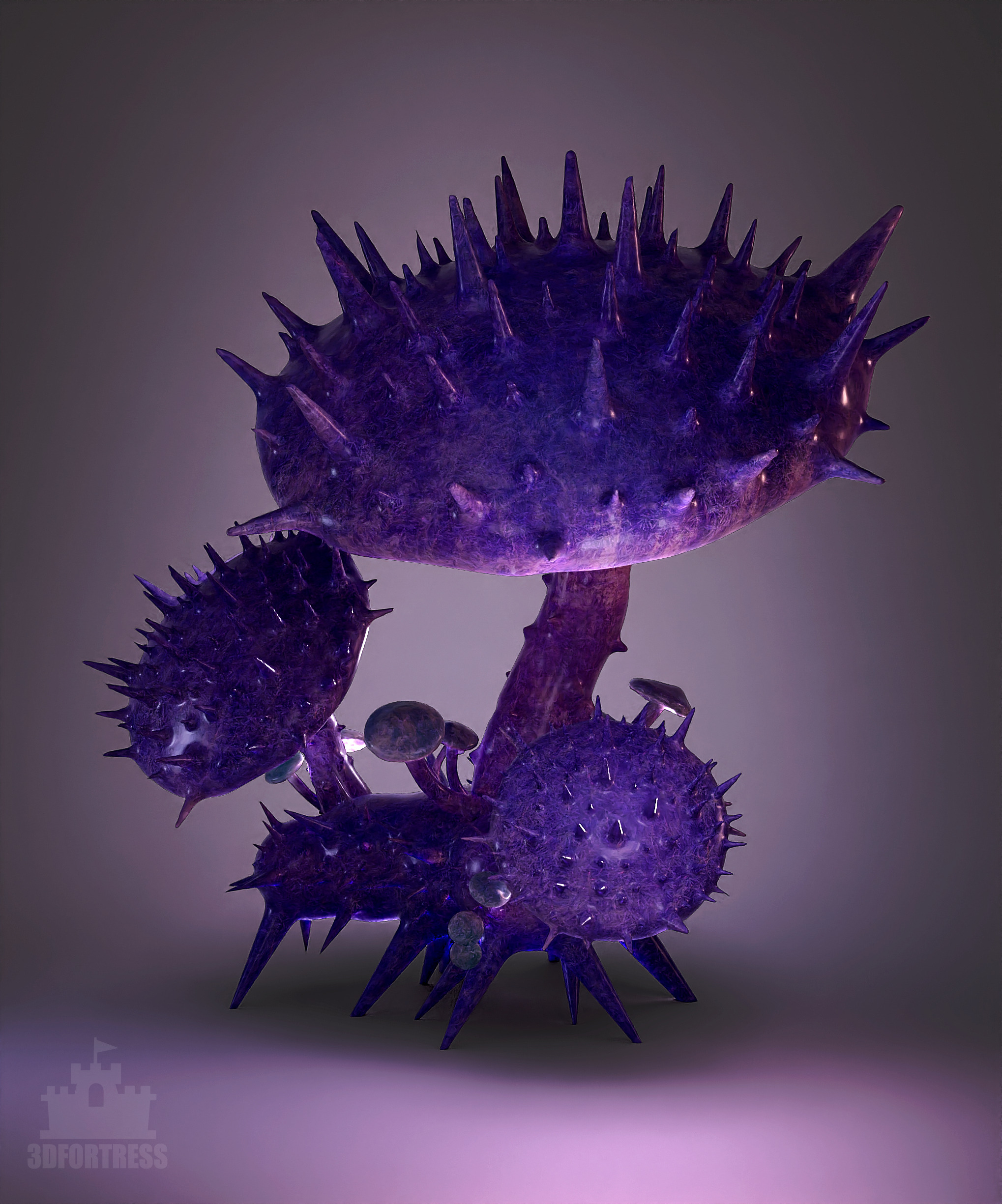 The spiny mushroom 3D print model_2