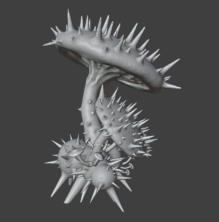 The spiny mushroom 3D print model_9