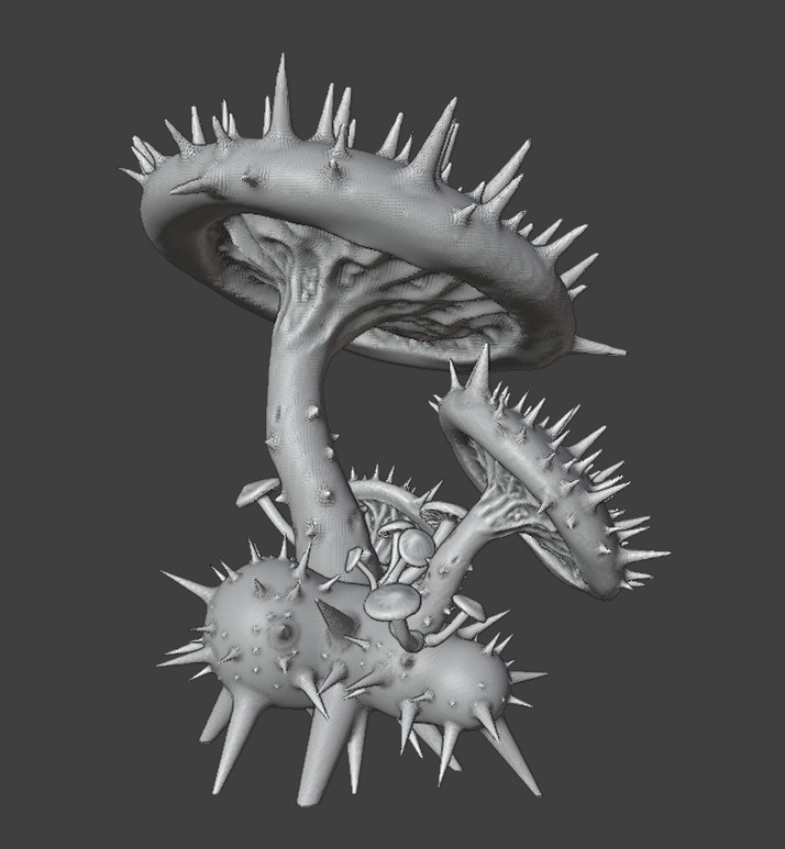The spiny mushroom 3D print model_10