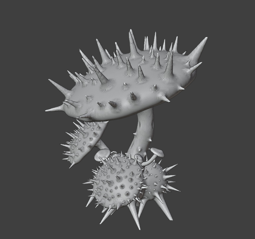 The spiny mushroom 3D print model_5