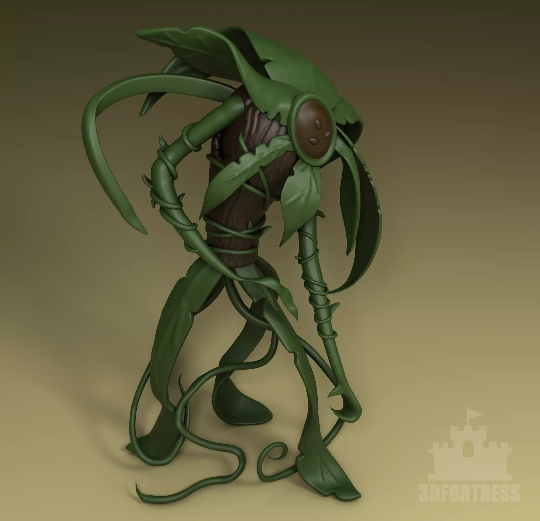 A walking plant 3D print model_0