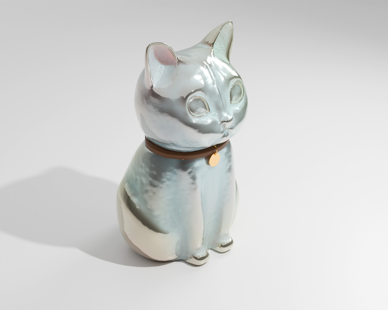 Cats ceramic decoration 3D model_1