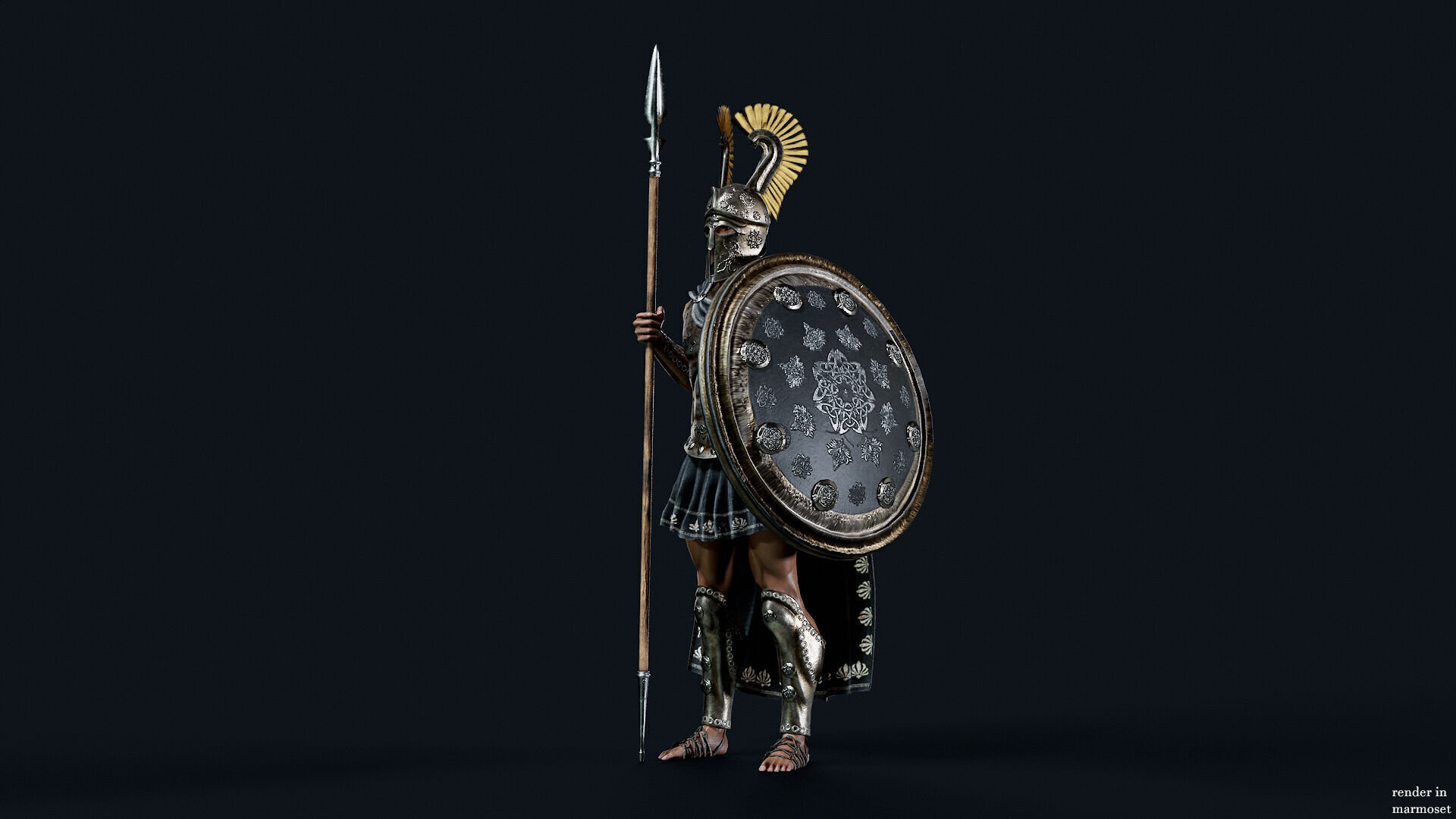 GREEK ROYAL D Low-poly 3D model_4
