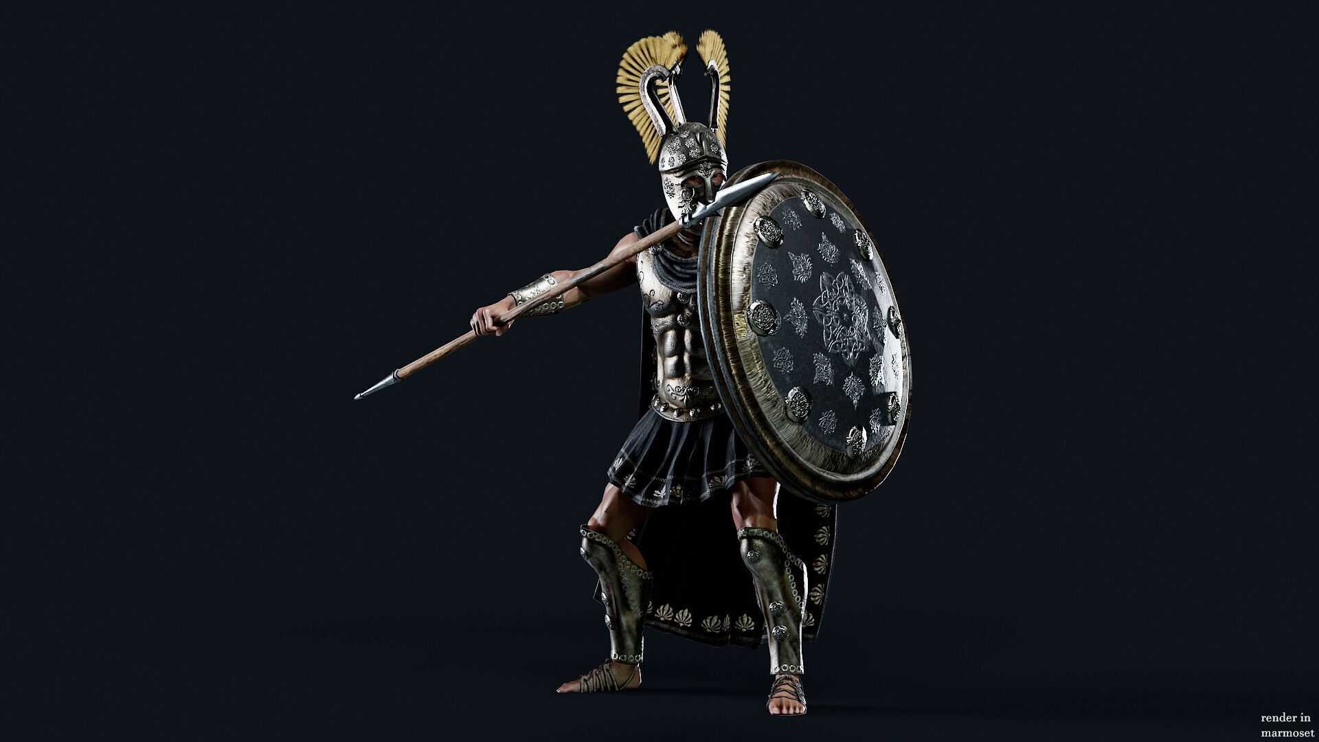 GREEK ROYAL D Low-poly 3D model_7