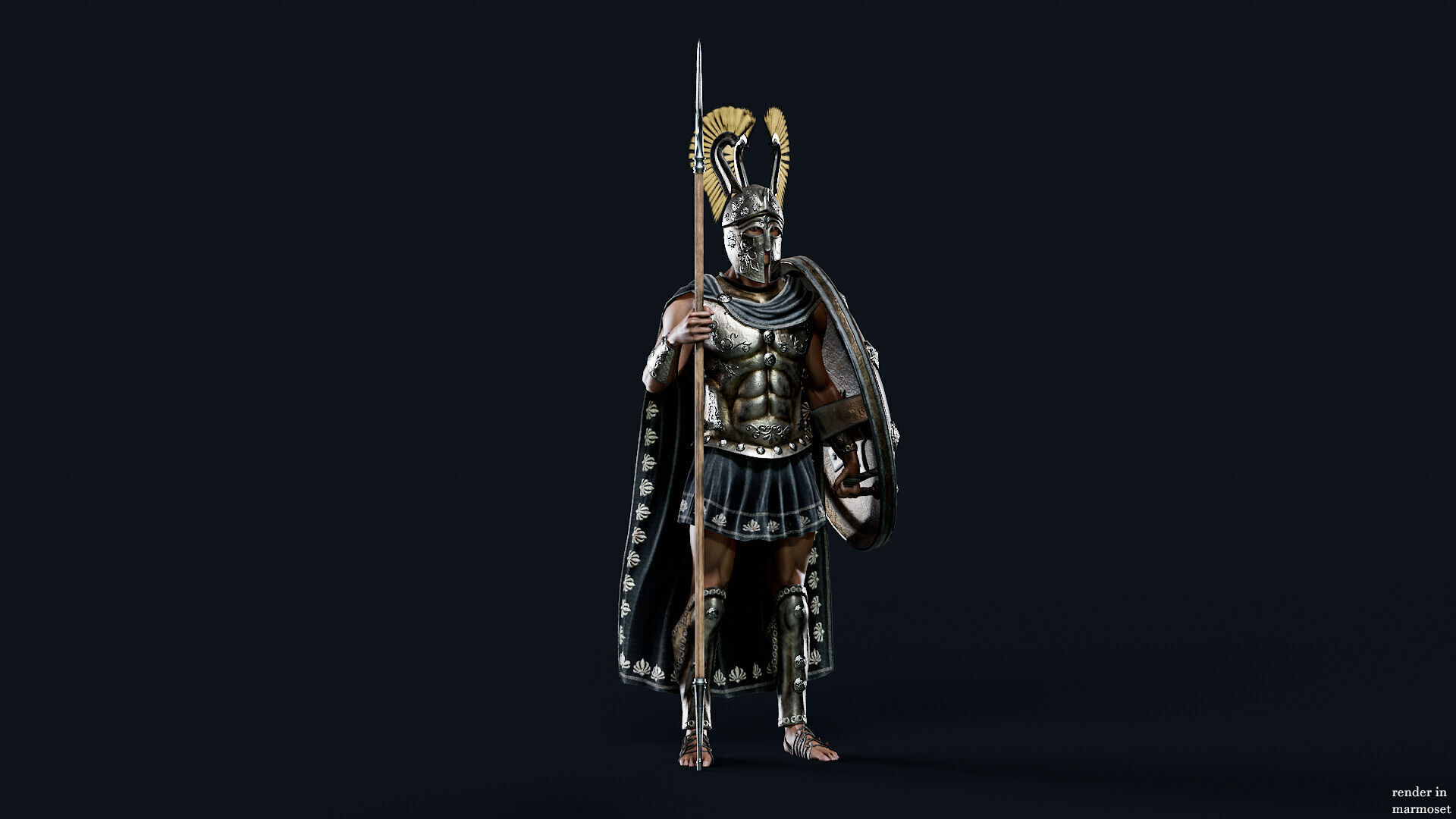 GREEK ROYAL D Low-poly 3D model_5