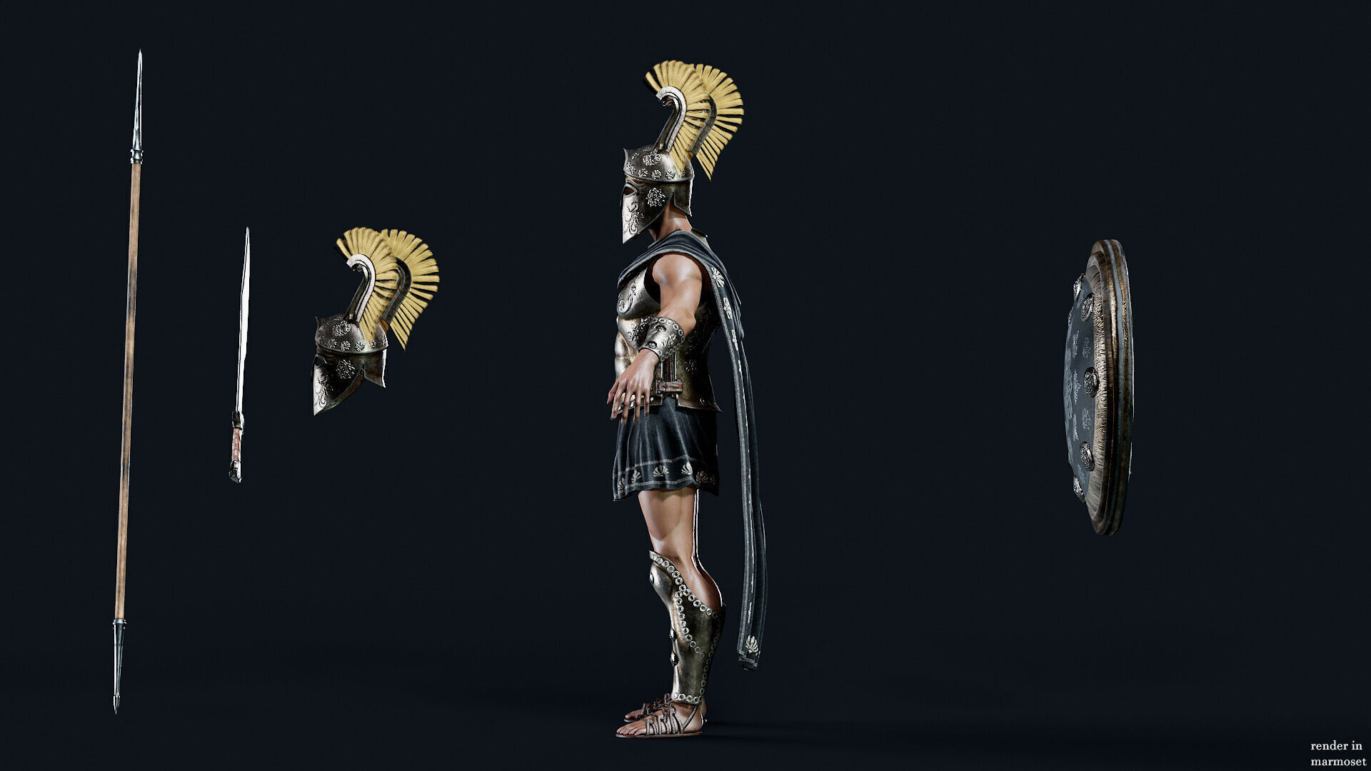 GREEK ROYAL D Low-poly 3D model_11