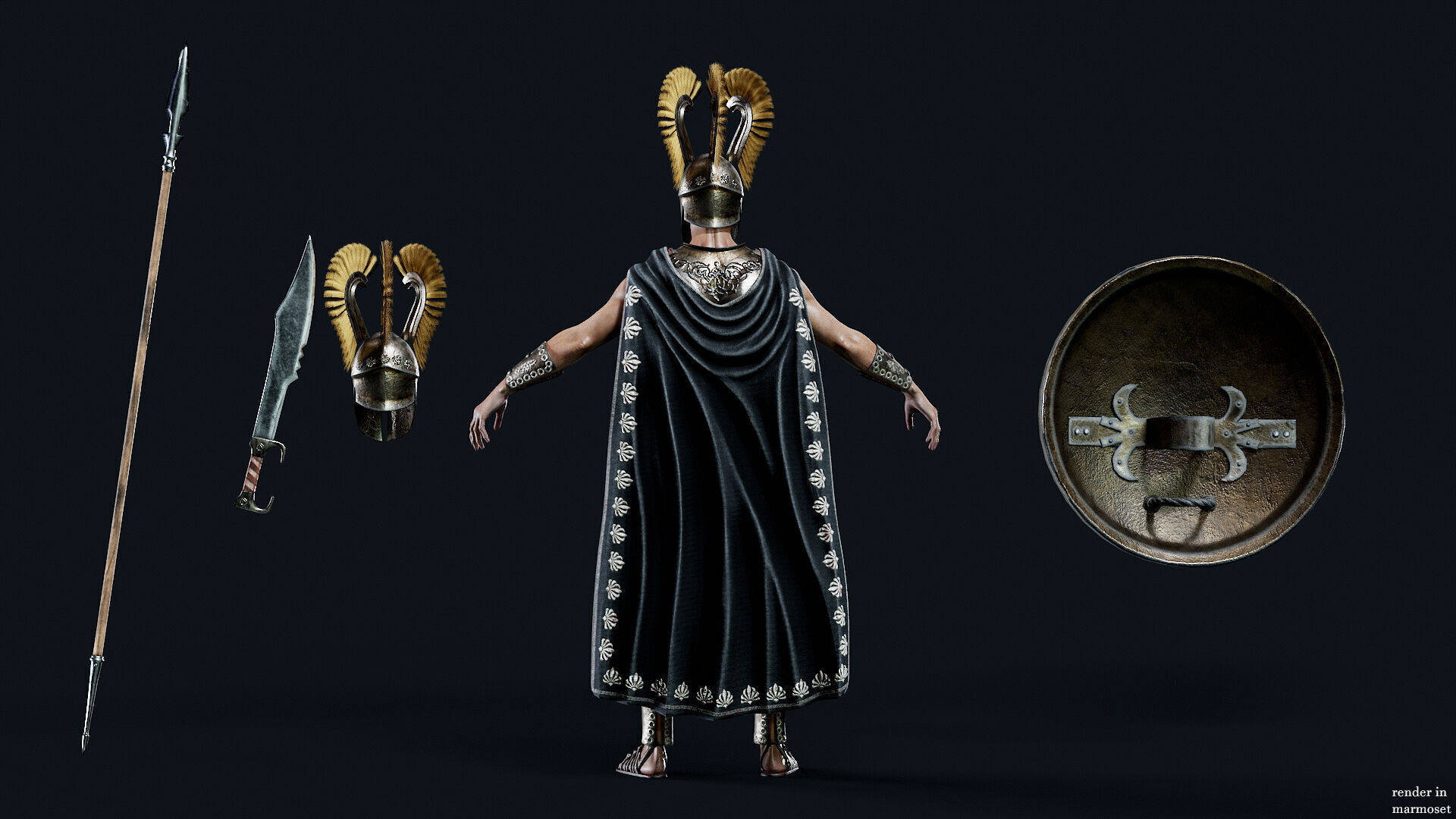 GREEK ROYAL D Low-poly 3D model_10