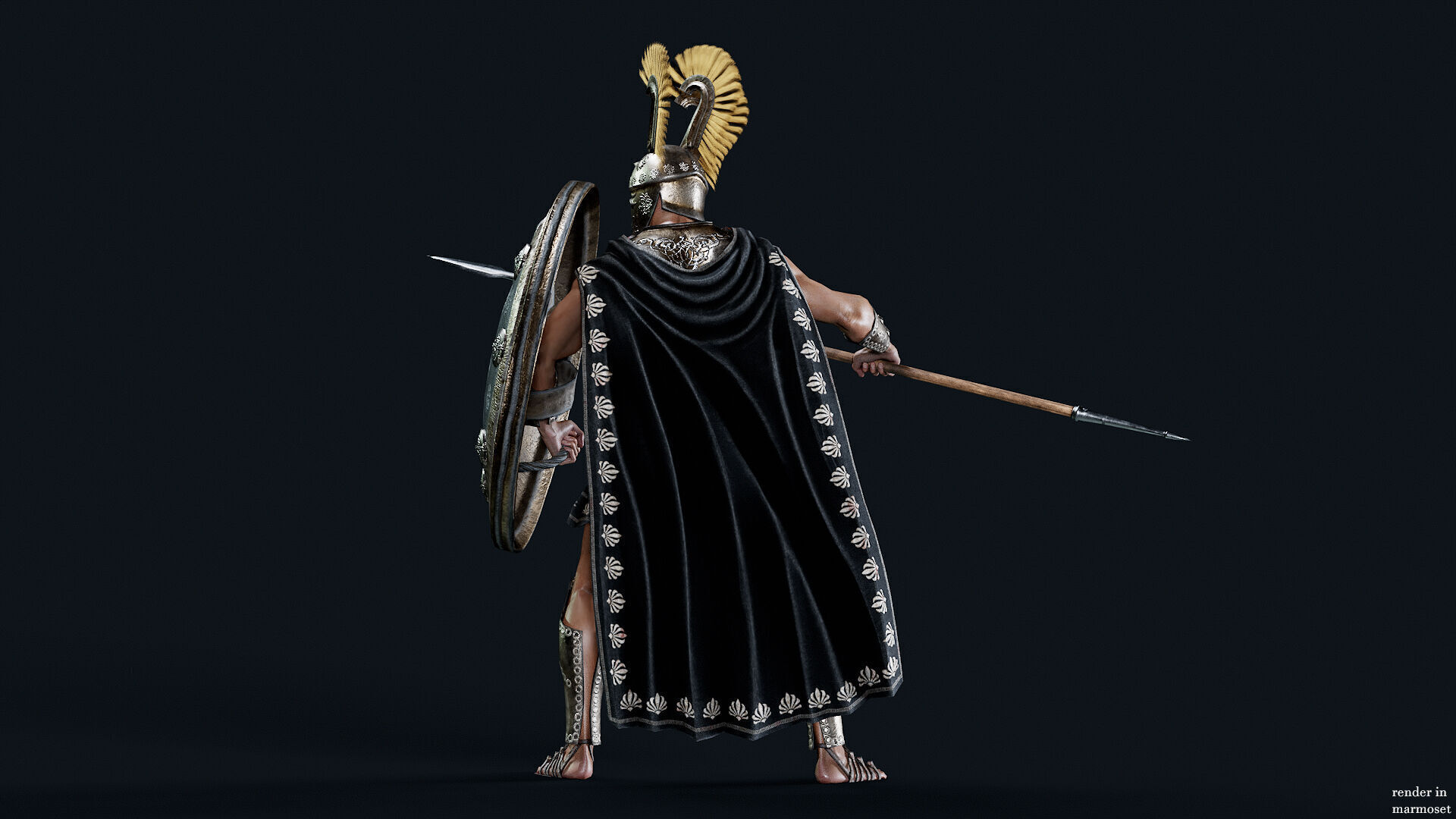 GREEK ROYAL D Low-poly 3D model_6