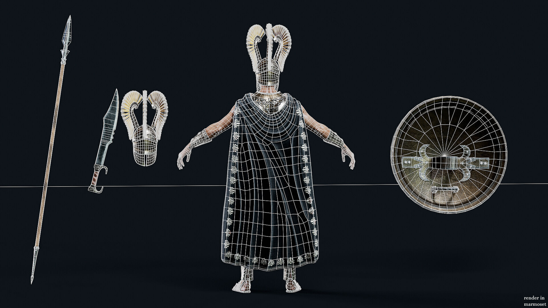 GREEK ROYAL D Low-poly 3D model_14