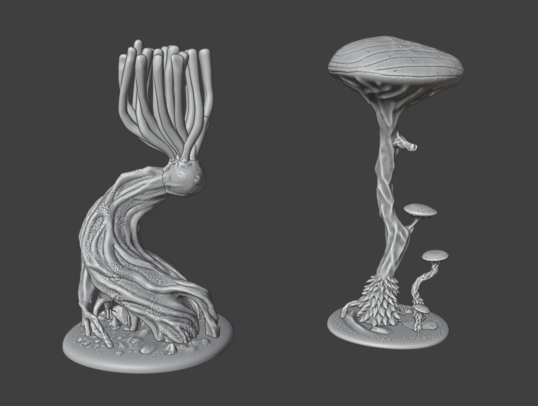 2 Alien plants - set 2 3D print model_5