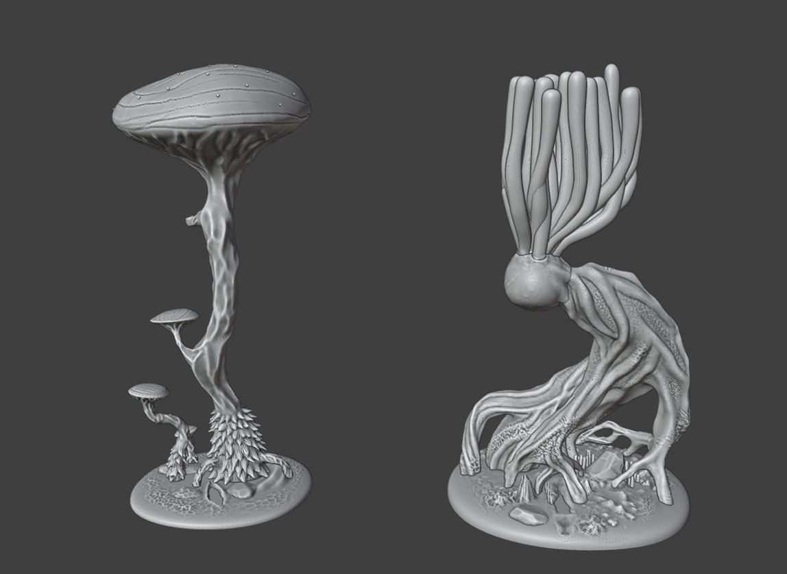 2 Alien plants - set 2 3D print model_3