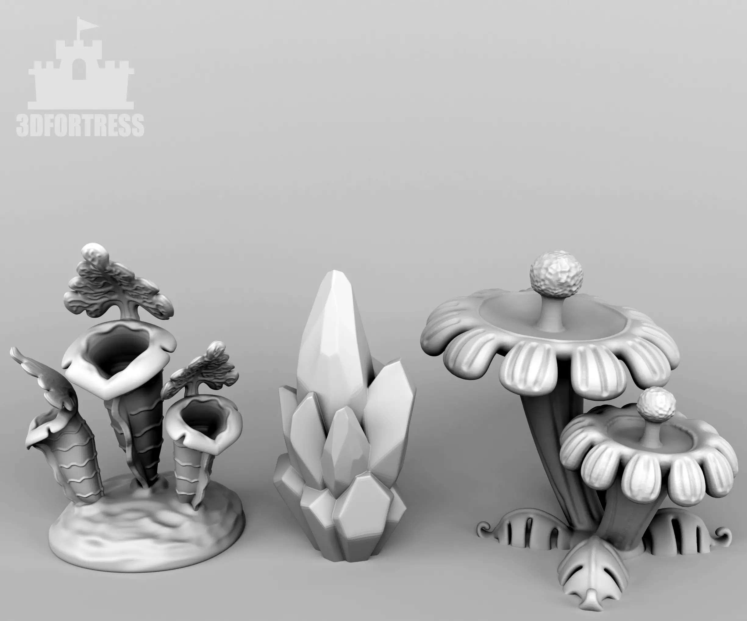 1 Alien plants - set 1 3D print model_0