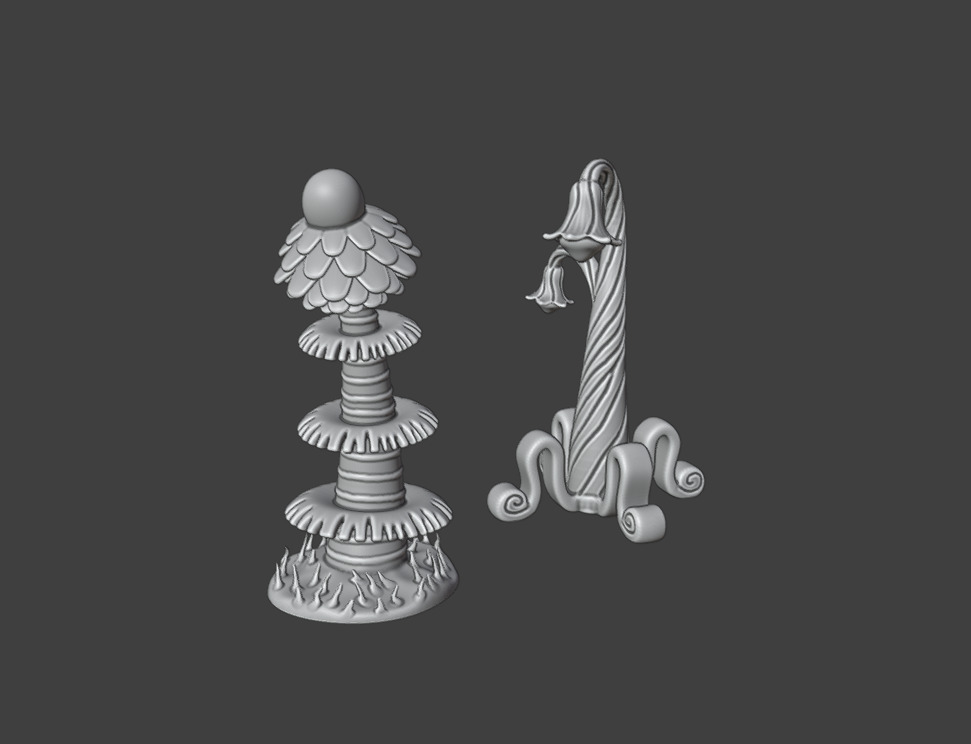 1 Alien plants - set 1 3D print model_7