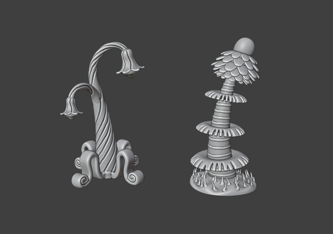 1 Alien plants - set 1 3D print model_8
