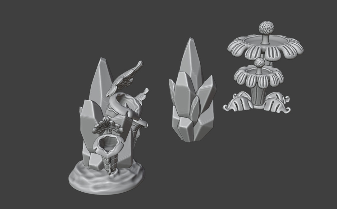 1 Alien plants - set 1 3D print model_4