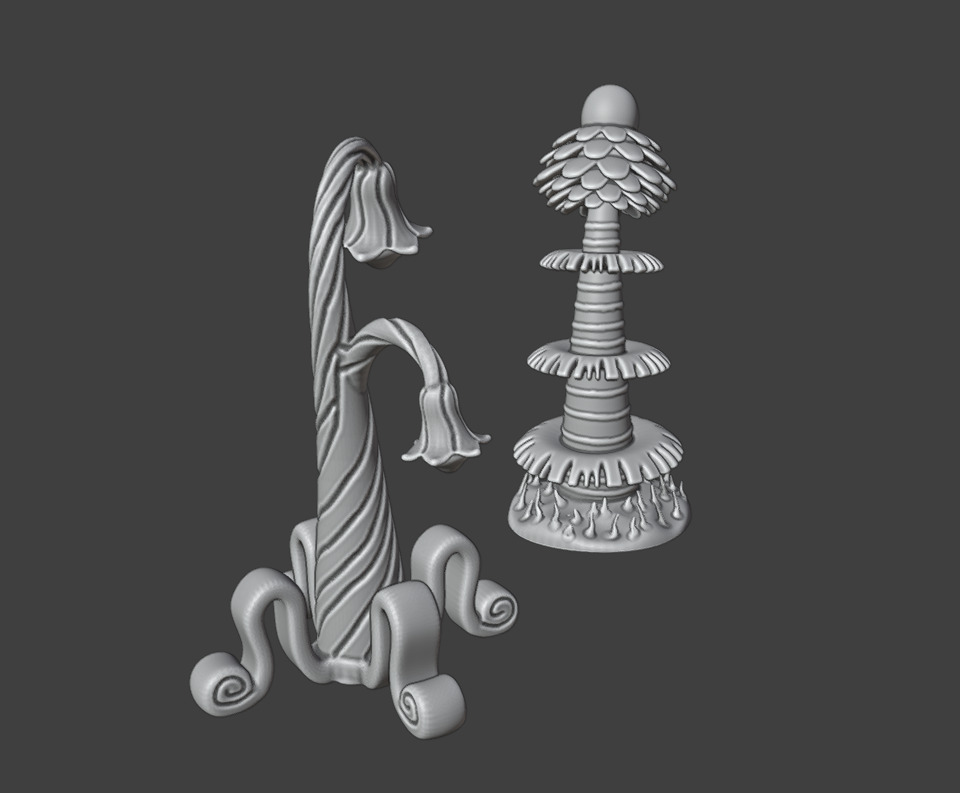 1 Alien plants - set 1 3D print model_9