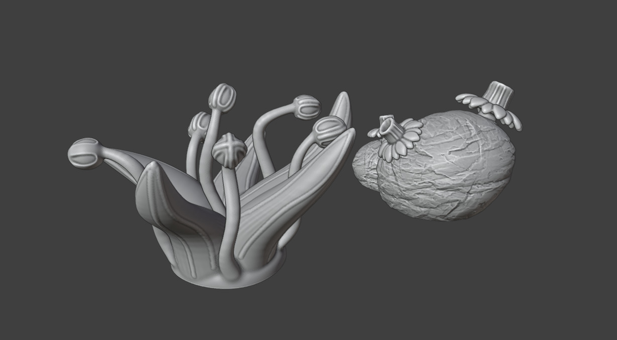 1 Alien plants - set 1 3D print model_12