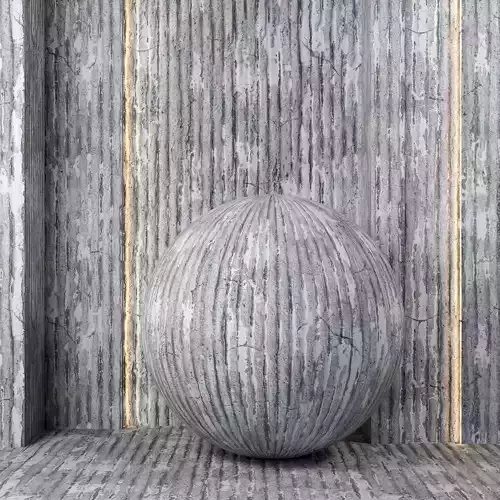 4K Concrete Wall and Floor Textures - PBR - Ethnic Ribbed
