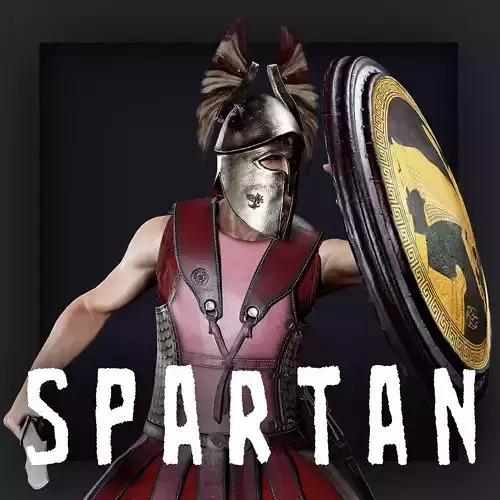 SPARTAN COMANDER D Low-poly 3D model