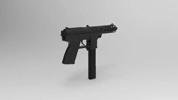 TEC-9 Semi-automatic pistol 3D model
