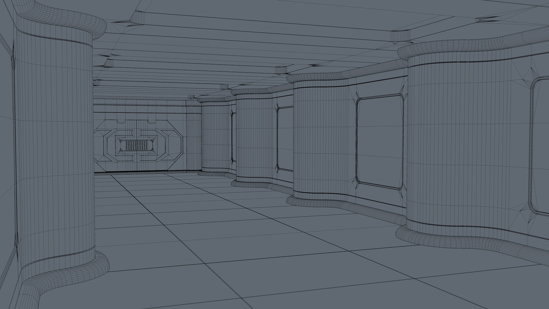 Sci Fi Corridor 3D model_11