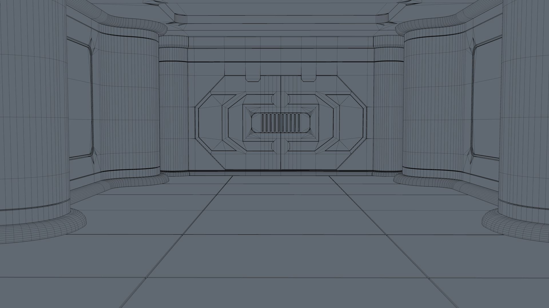 Sci Fi Corridor 3D model_12