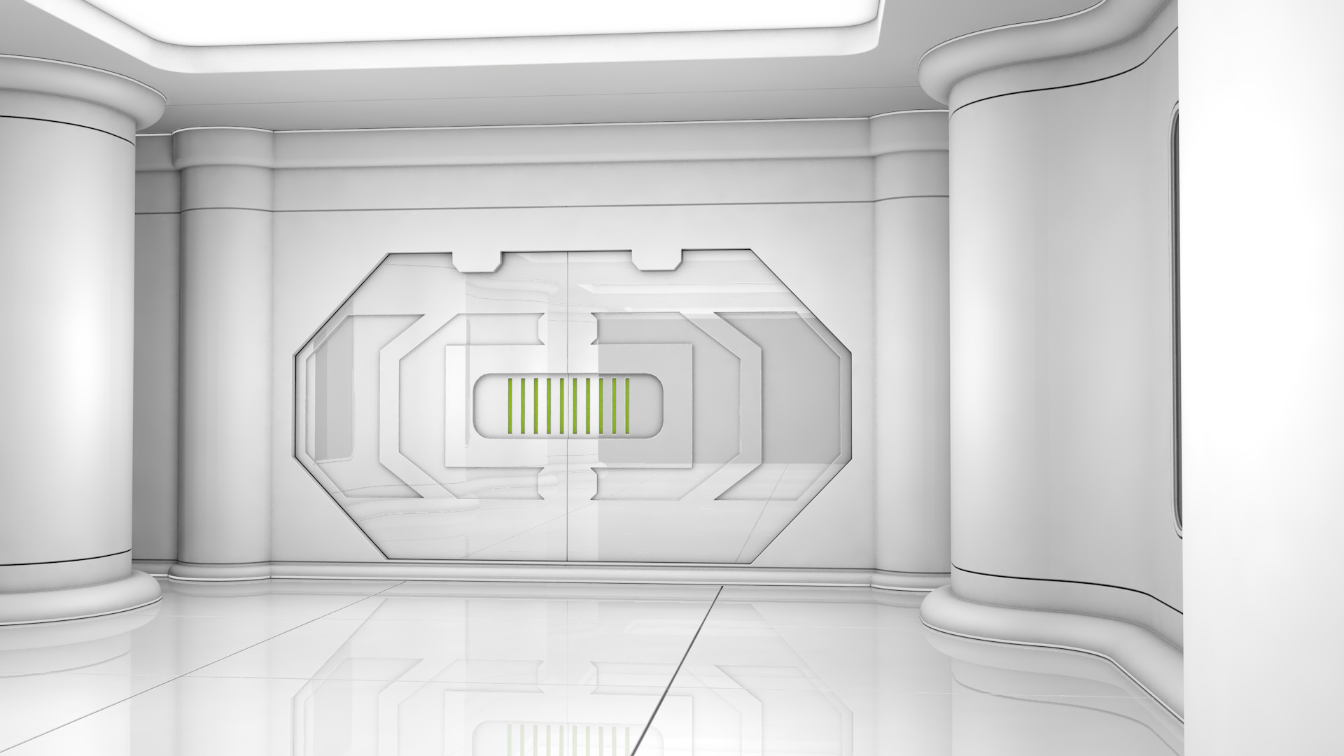 Sci Fi Corridor 3D model_6