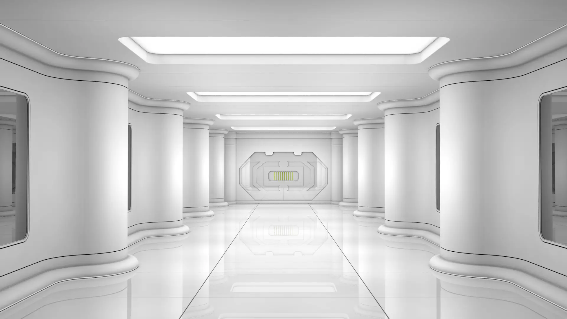 Sci Fi Corridor 3D model_0