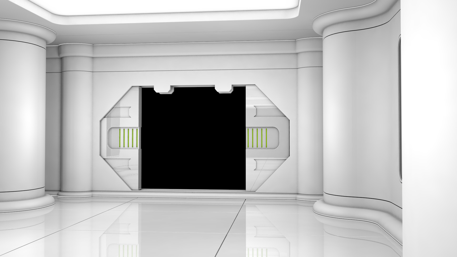 Sci Fi Corridor 3D model_5