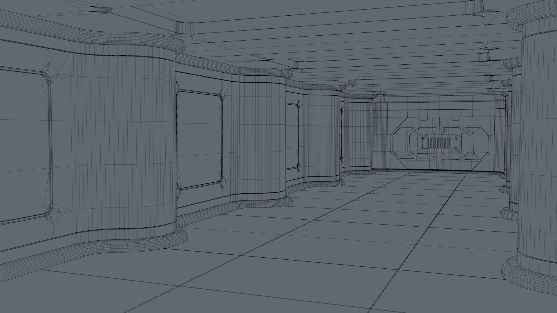 Sci Fi Corridor 3D model_10