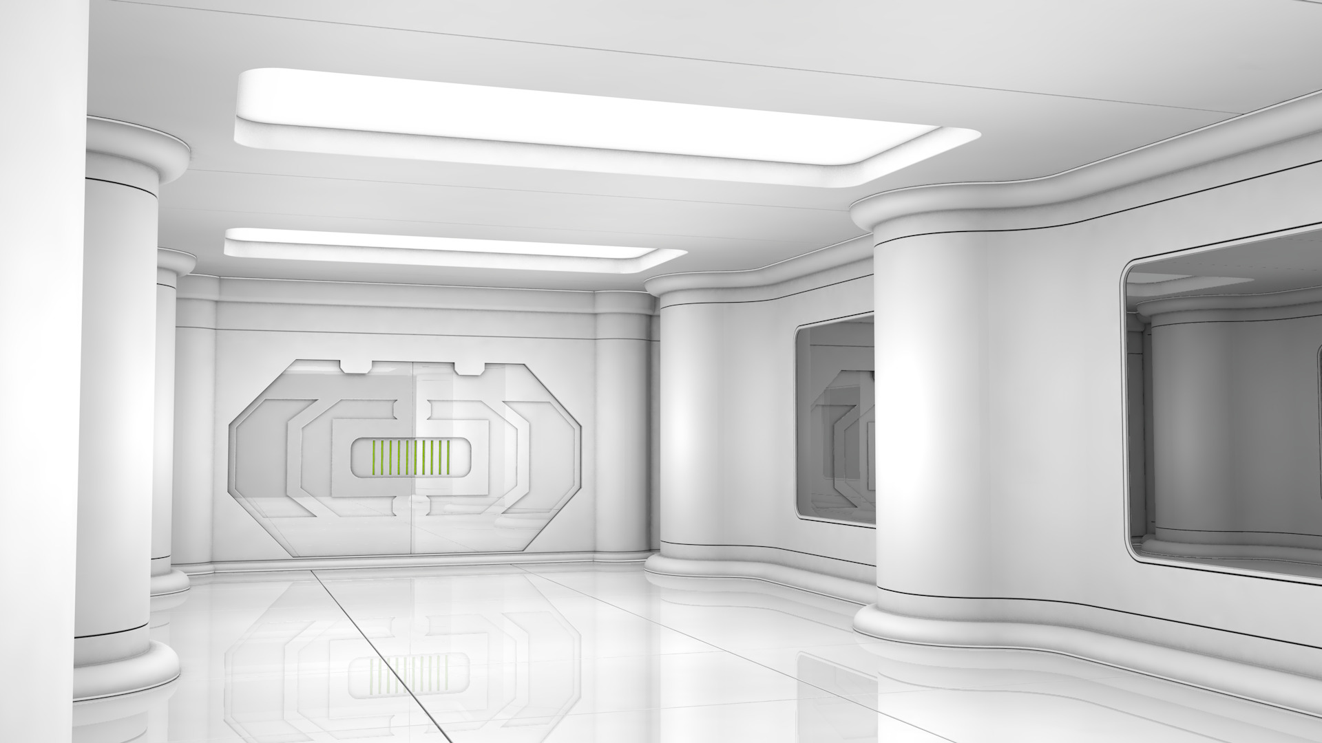 Sci Fi Corridor 3D model_4
