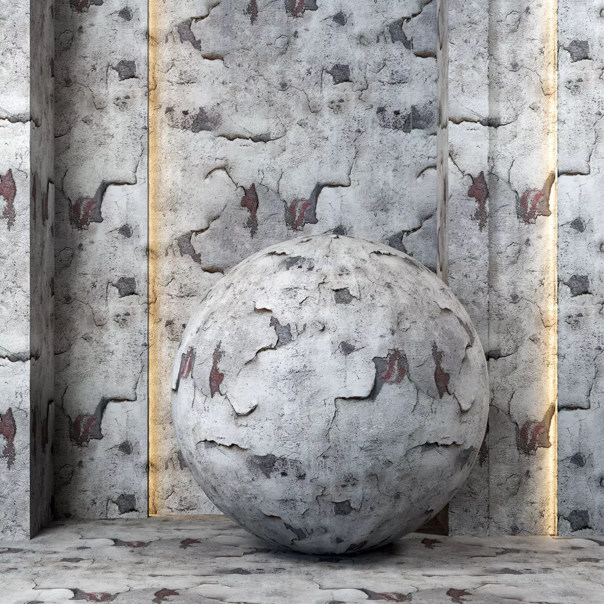 4K Concrete Wall and Floor Textures - PBR - Modern Aged Texture_0