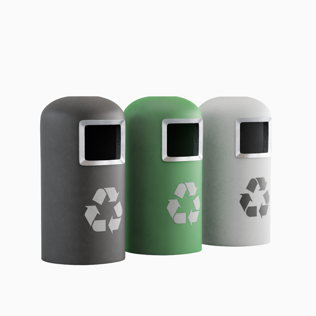 Trashbin 04 Low-poly 3D model_2