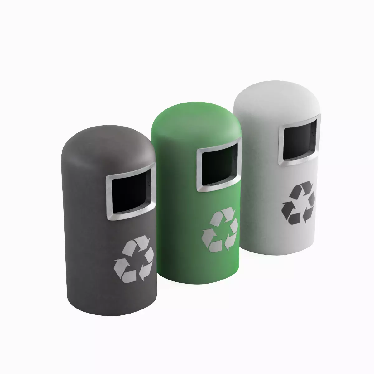 Trashbin 04 Low-poly 3D model_0