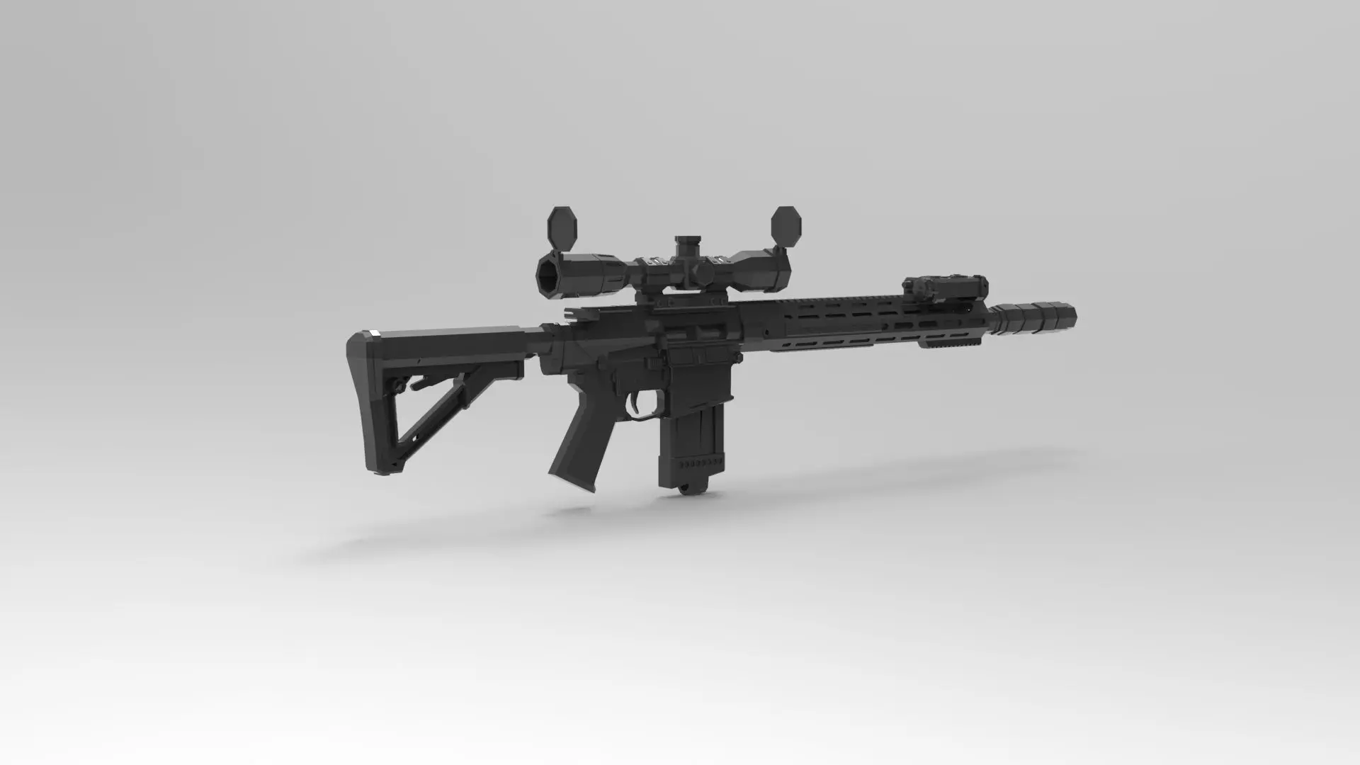 M110 Semi Automatic Sniper 3D model_0