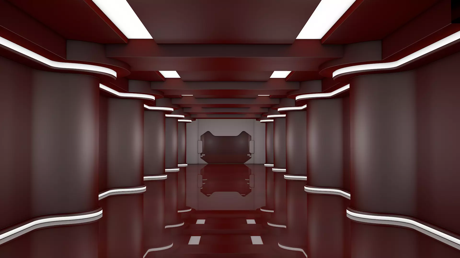 Sci Fi Corridor 3D model_0