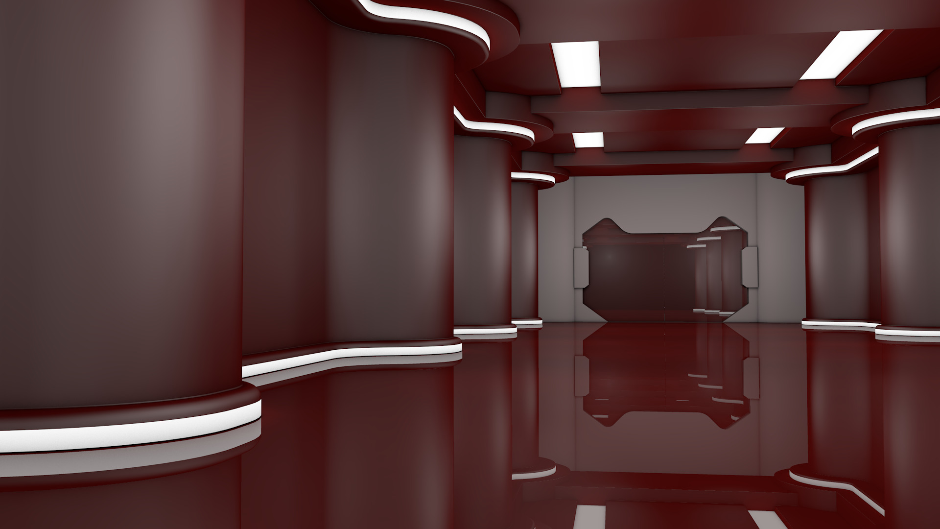 Sci Fi Corridor 3D model_3